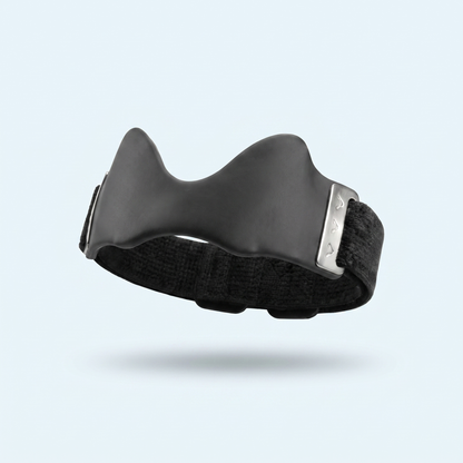 Sangle rotulienne Orveline avec coussinet silicone, vue en gros plan