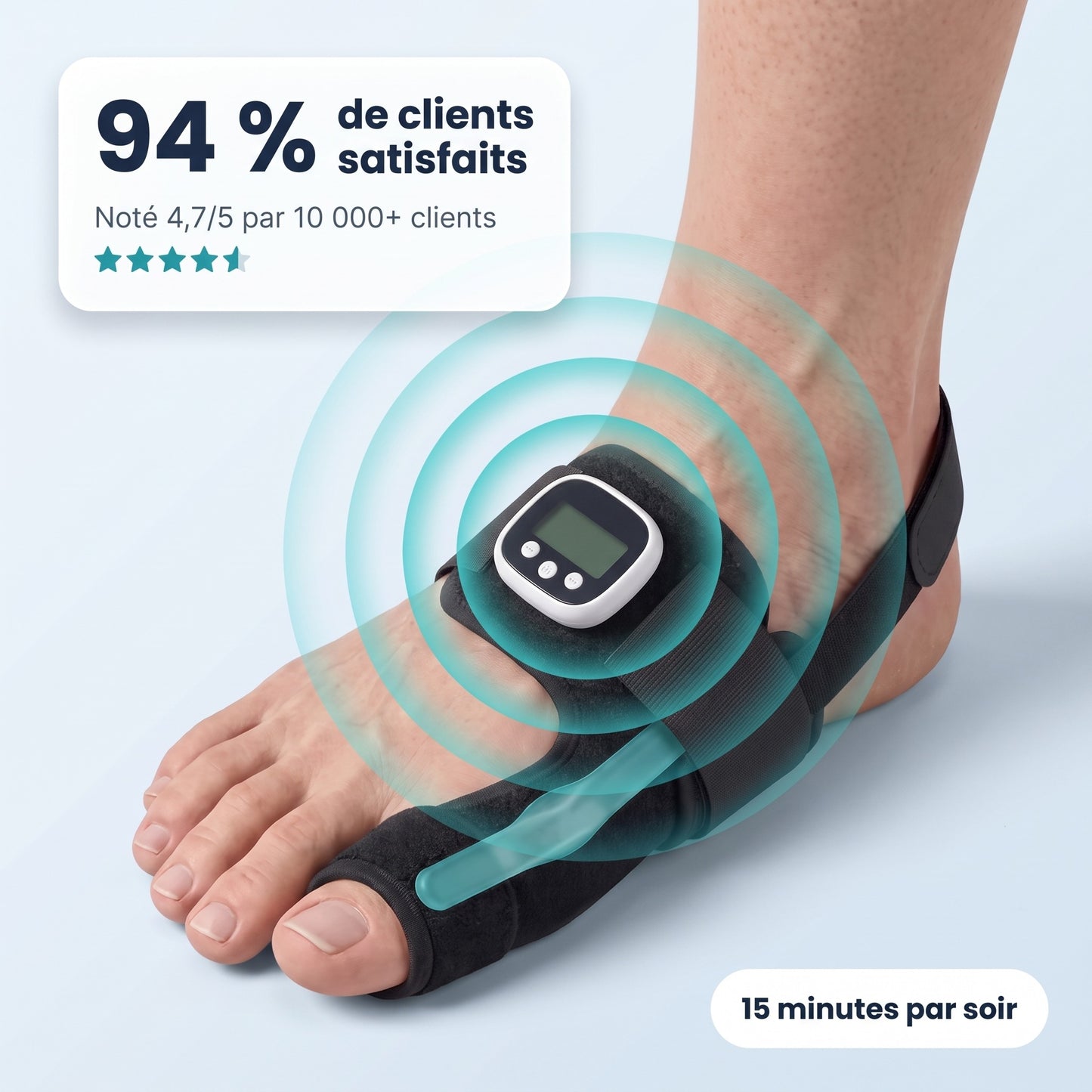 Attelle EMS Orveline sur le pied — notée 4,7/5 par plus de 10 000 clients