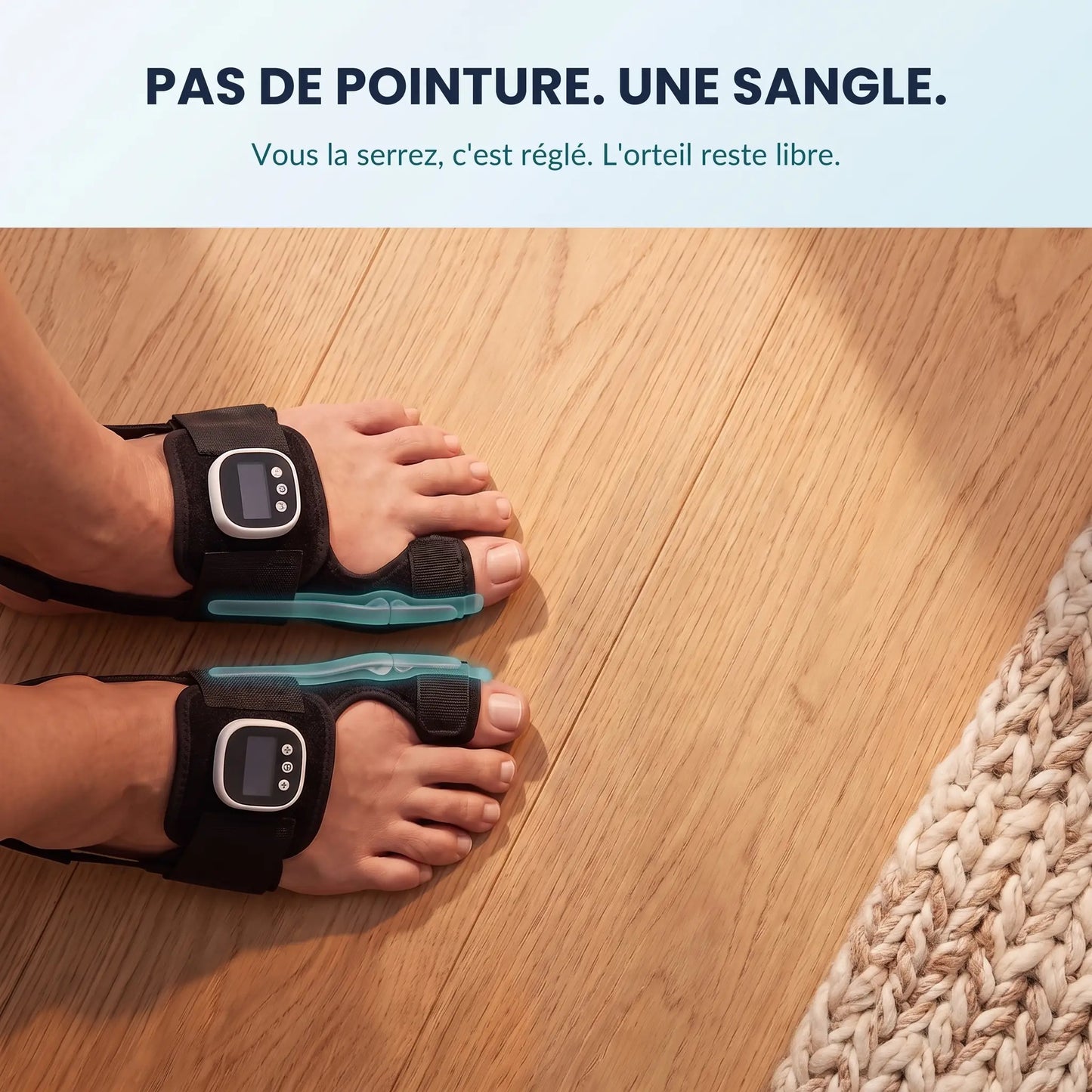 Pas de pointure, une sangle — taille unique ajustable