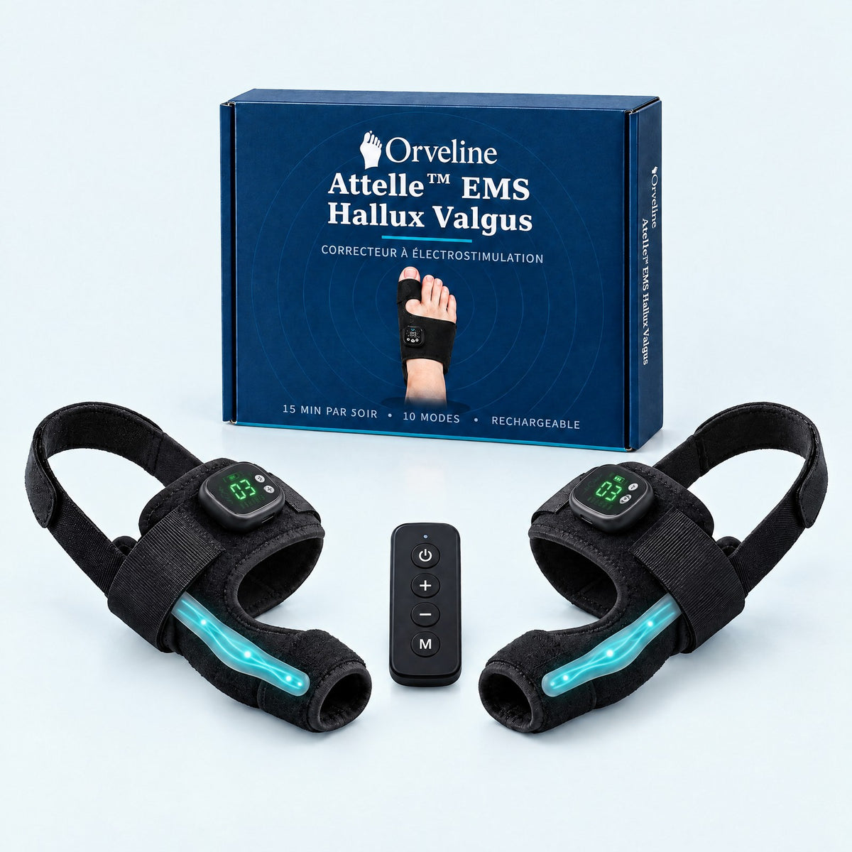 Attelle EMS Orveline hallux valgus, microcourant EMS