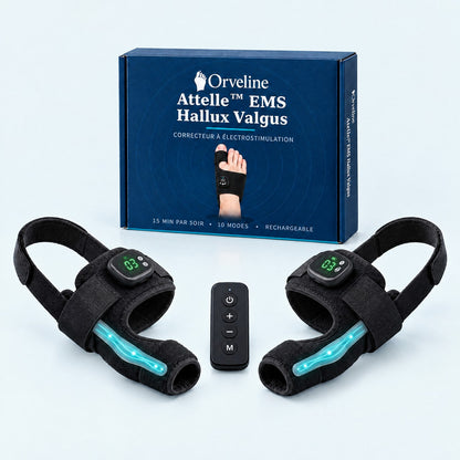 Attelle EMS Orveline hallux valgus, microcourant EMS