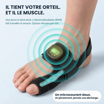 Attelle EMS Orveline hallux valgus, microcourant EMS