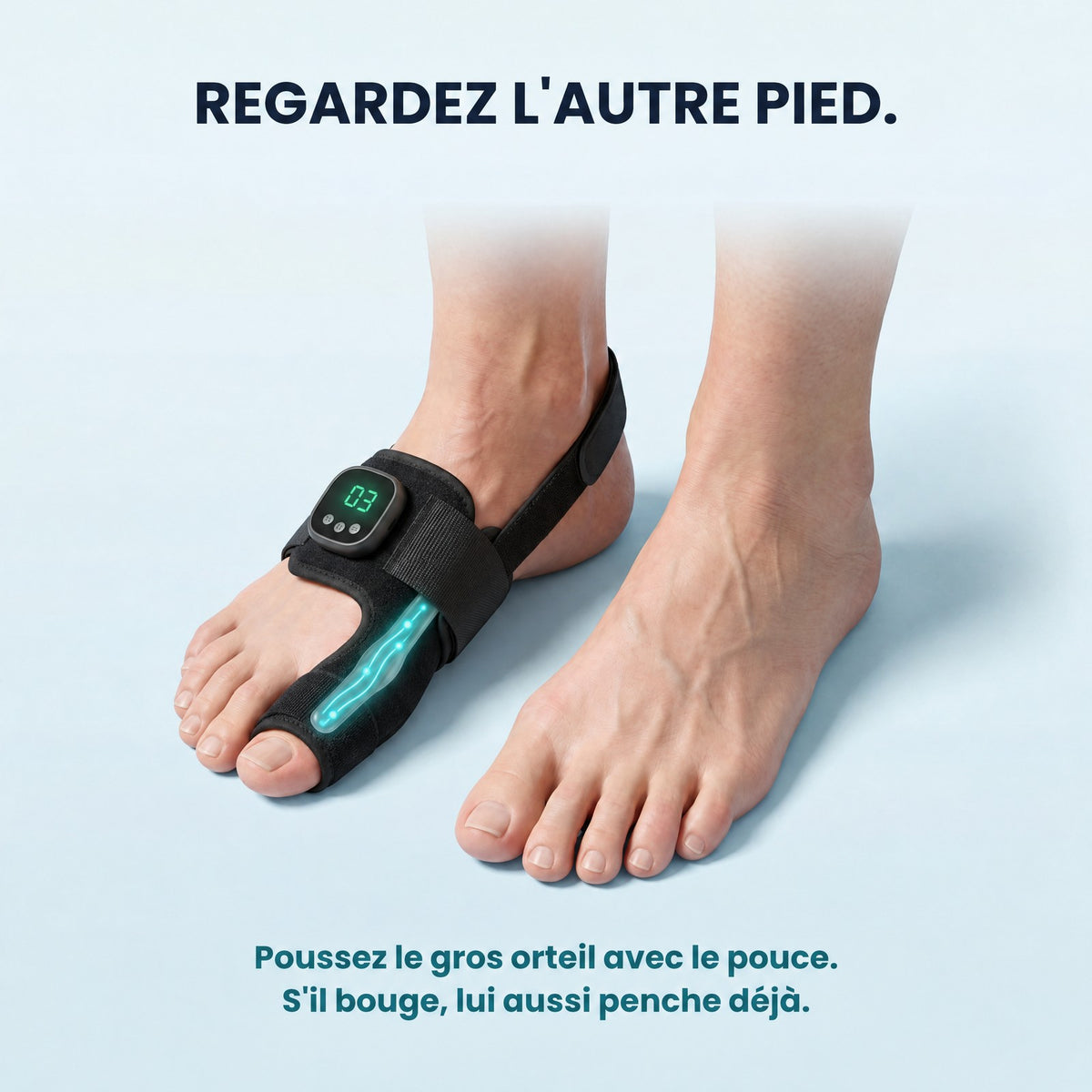 Attelle EMS Orveline hallux valgus, microcourant EMS