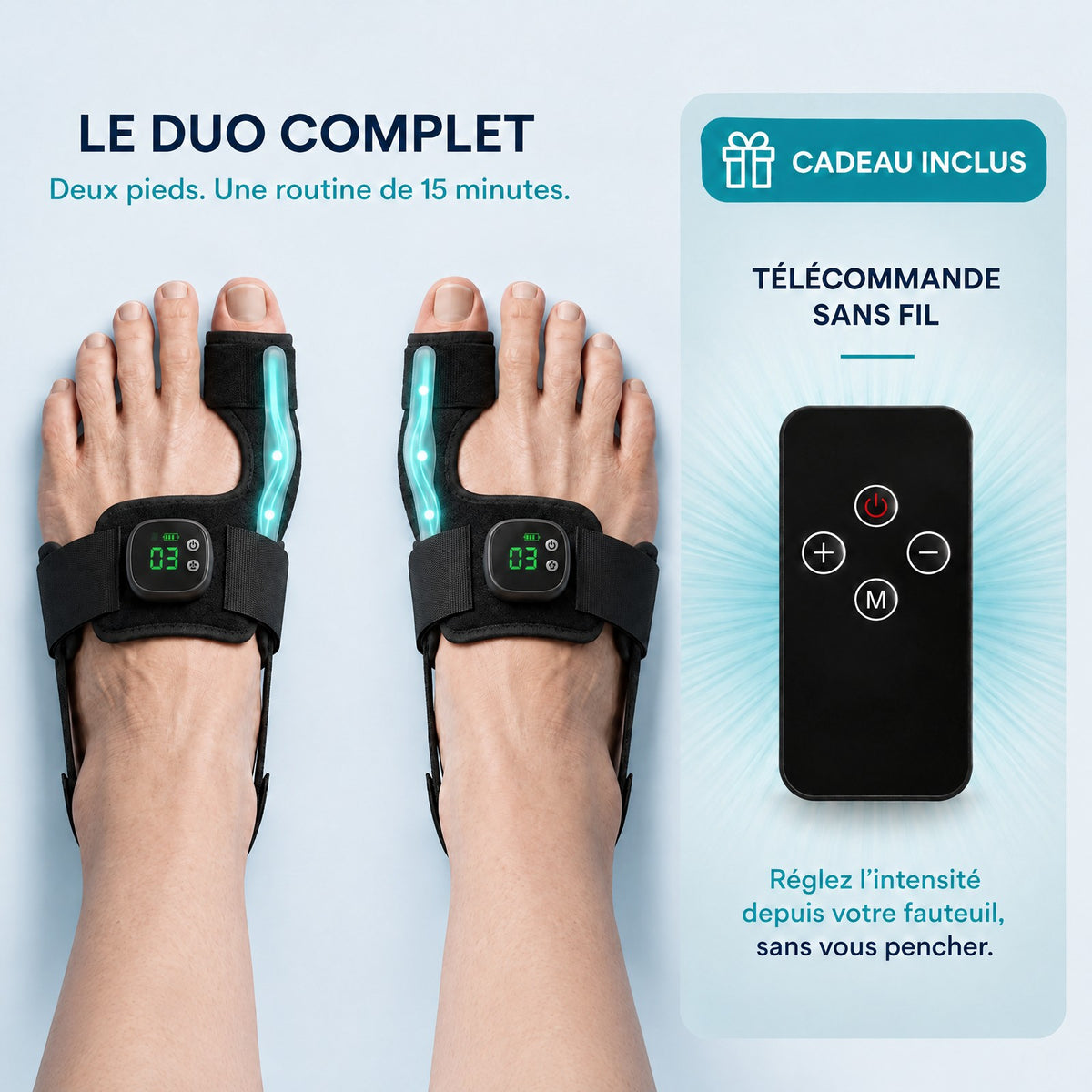 Attelle EMS Orveline hallux valgus, microcourant EMS